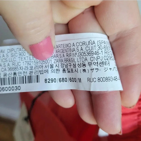 ZARA, New, Cherry Red Linen blend High Waist Trouser Pants, Size Medium - Picture 12 of 14